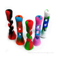 Free DHL Shipping Silicone One Hitter Pipe glass filter smoking pipe dugout silicone bubbler pipe